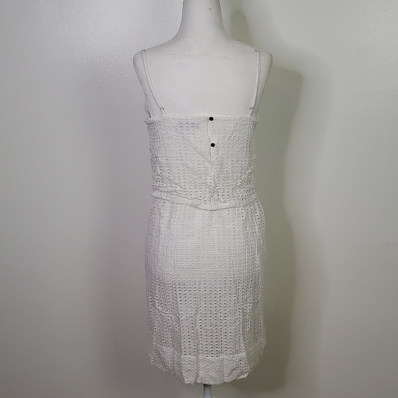 Madewell Skylight Eyelet Cotton White Dress Sz. 4 - Picture 4 of 8